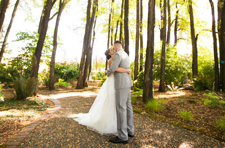 A couple marries in The Grove.