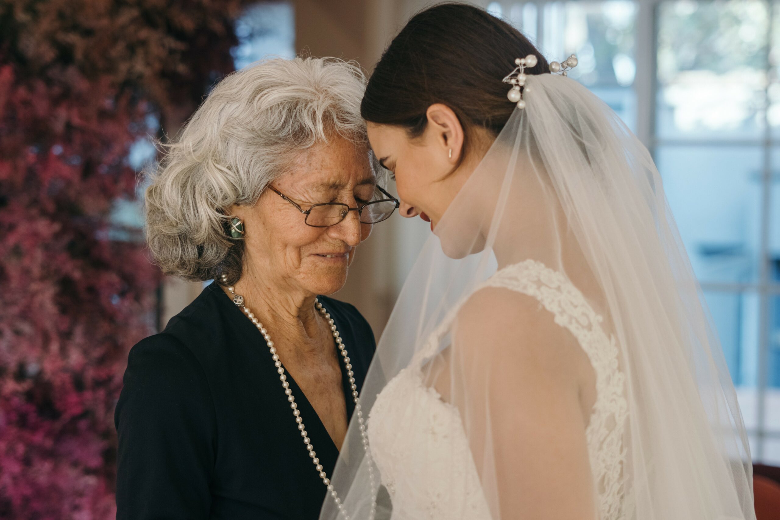 Mother and daughter at a wedding