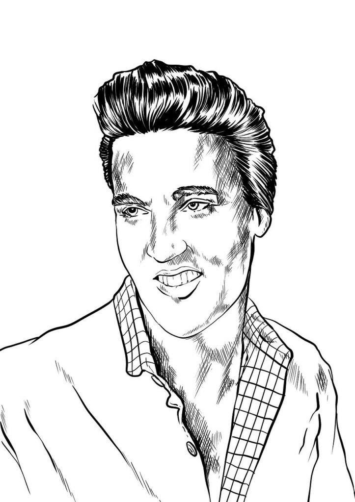 drawing of Elvis Presley