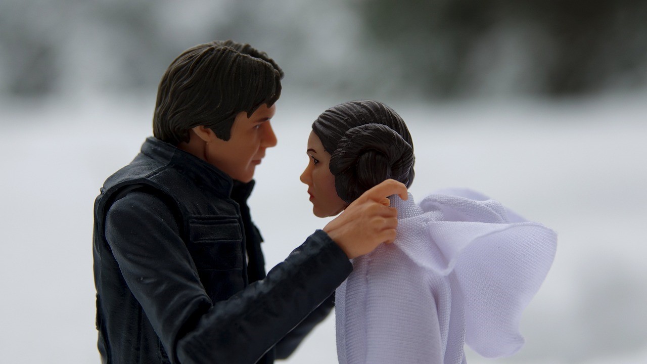 Han Solo and Princess Leia from Pixabay.com