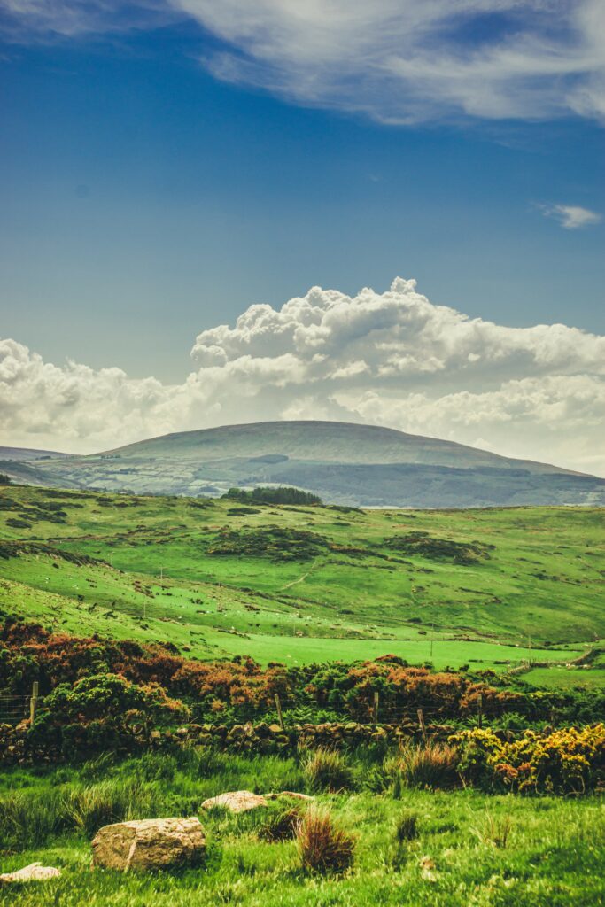 lush green Irish hills
