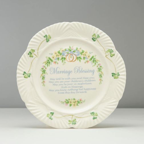 Belleek Irish Marriage Blessing Plate