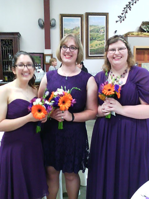 Hannah, Roxie, and Katie at Sarah's wedding from Kathryn Lee