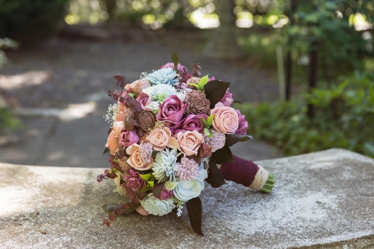 Wedding Bouquet at the Ainsworth House & Gardens in Oregon City