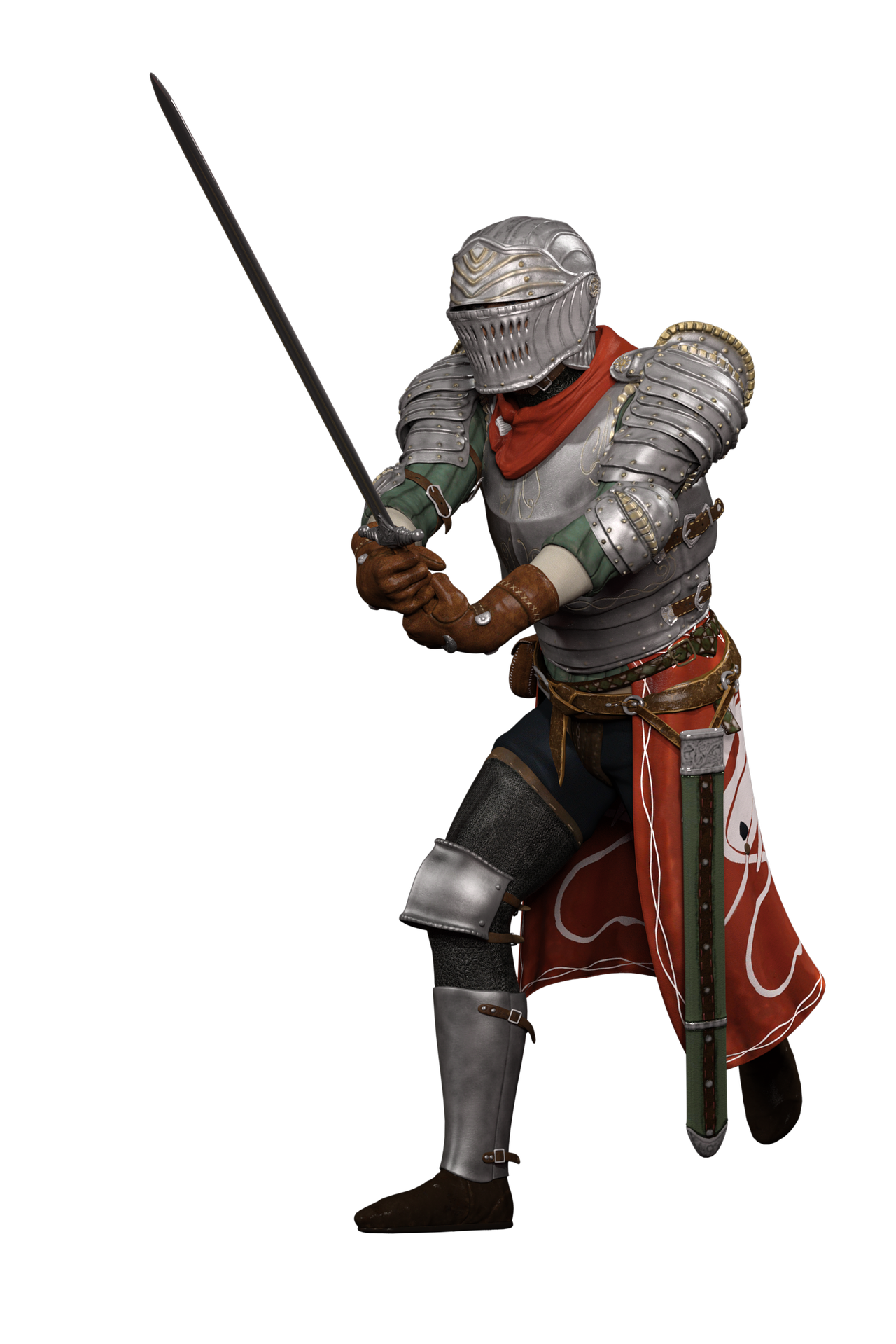 graphic illustration of knight holding a sword