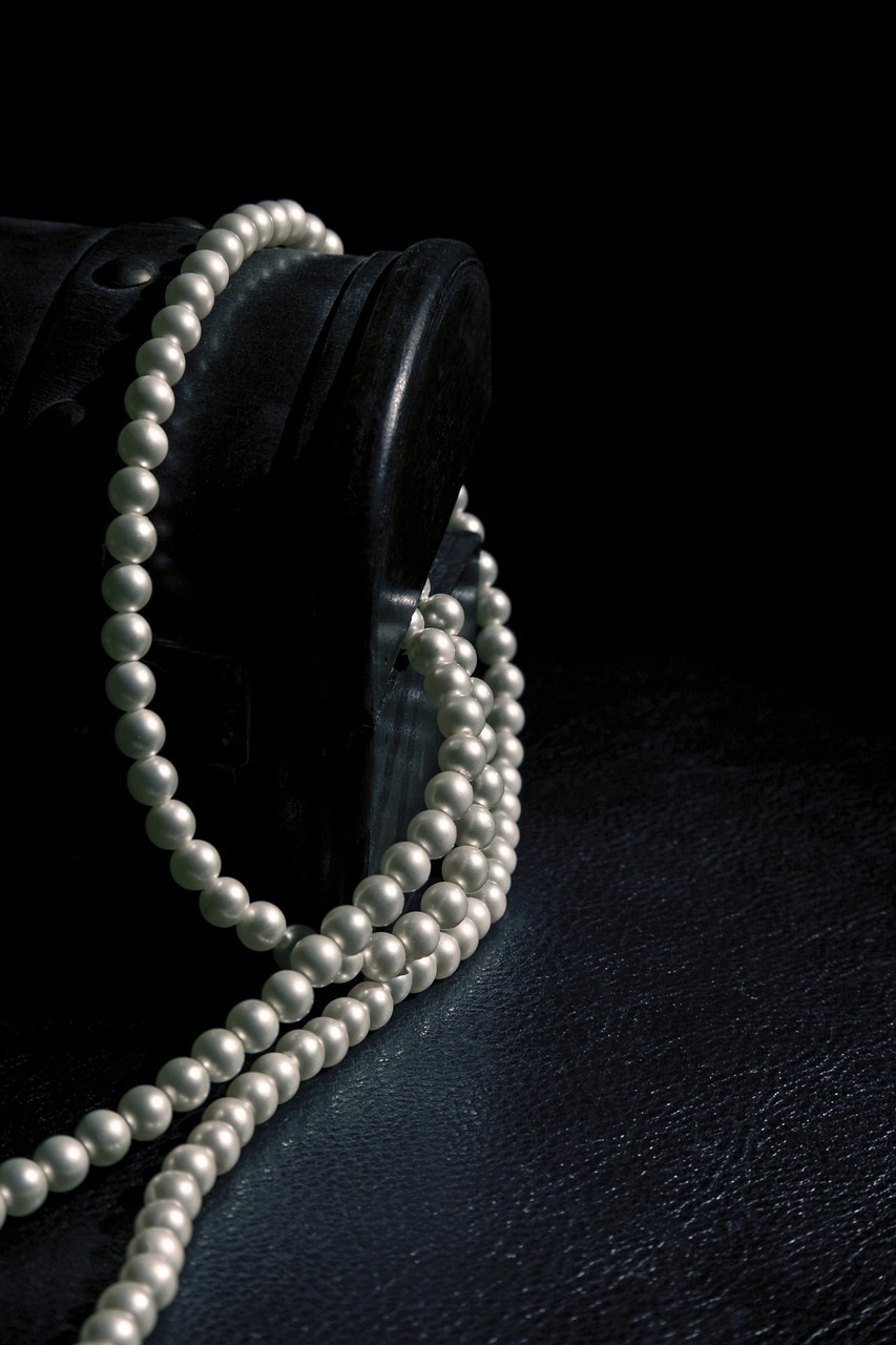 strand of long white pearls