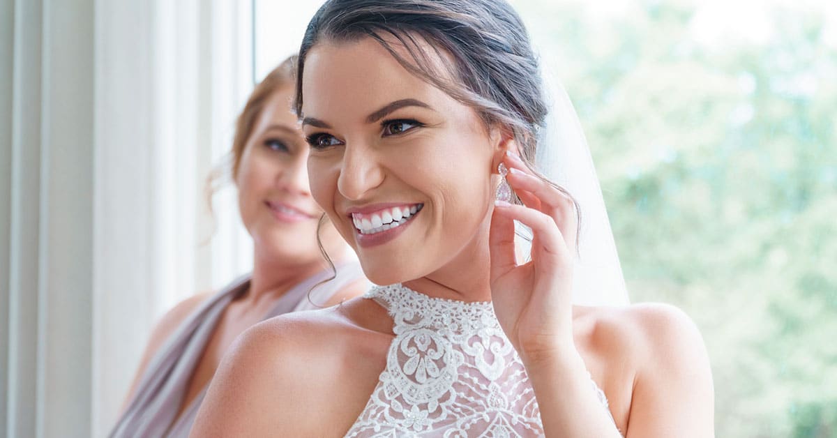 Bride getting ready for her wedding day